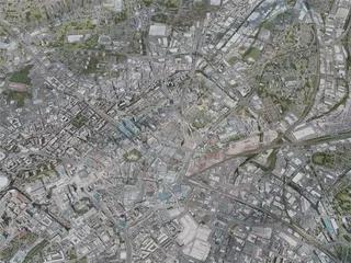 Birmingham City, UK (2020) 3D Model preview