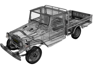 Toyota Land Cruiser Pickup (1979) 3D Model preview