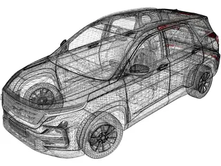Chevrolet Captiva Premium (2021) 3D Model preview