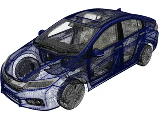 Honda City (2014) 3D Model preview