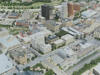 Akron City, USA (2020) 3D Model preview