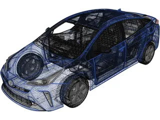 Toyota Prius TE (2019) 3D Model preview