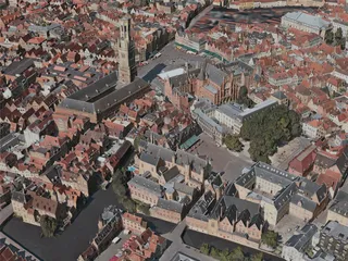 Bruges City, Belgium (2020) 3D Model preview