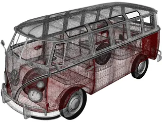 Volkswagen Transporter T1 (1950) 3D Model preview