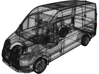 Volkswagen Crafter (2017) 3D Model preview