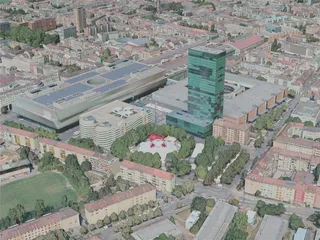 Basel City, Switzerland (2020) 3D Model preview