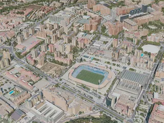 Zaragoza City, Spain (2020) 3D Model preview