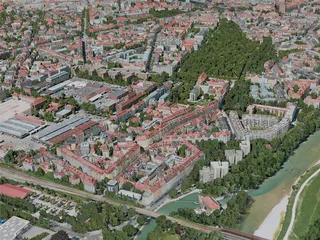 Munich City, Germany (2020) 3D Model preview