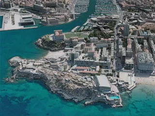 Marseille City, France (2020) 3D Model preview