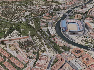Madrid City, Spain (2020) 3D Model preview