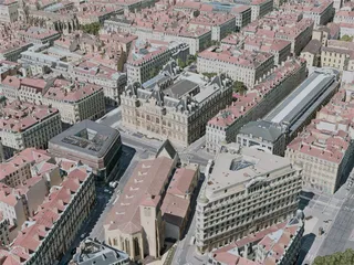 Lyon City, France (2020) 3D Model preview
