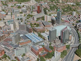 Leeds City, UK (2020) 3D Model preview
