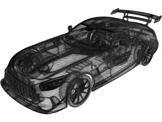 Mercedes-AMG GT Black (2021) 3D Model preview