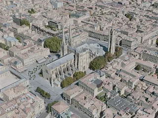 Bordeaux City, France (2020) 3D Model preview