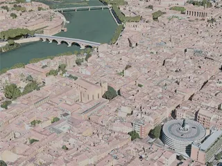 Toulouse City, France (2020) 3D Model preview