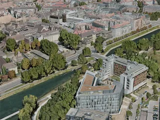 Strasbourg City, France (2020) 3D Model preview