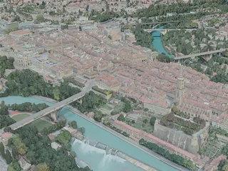 Bern City, Switzerland (2020) 3D Model preview
