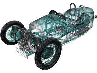 Morgan 3 Wheeler 3D Model preview