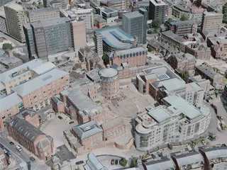 Nottingham City, UK (2020) 3D Model preview