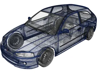 Mitsubishi Colt (1998) 3D Model preview