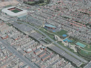 Blackpool City, UK (2020) 3D Model preview