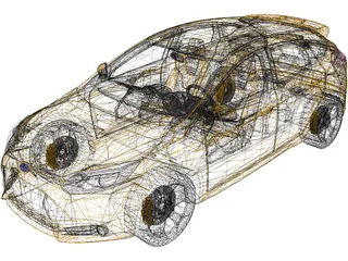 Ford Focus ST (2012) 3D Model preview