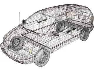 Toyota Sienna (1998) 3D Model preview