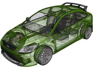 Ford Focus RS (2009) 3D Model preview