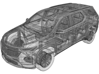 Chevrolet Traverse High Country (2020) 3D Model preview