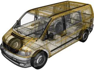 Mercedes-Benz Vito (1996) 3D Model preview