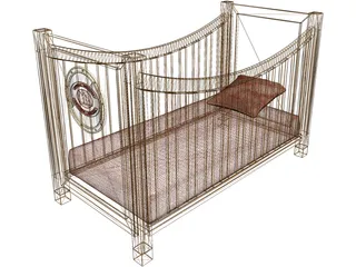 Baby Bed 3D Model preview