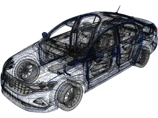 Volkswagen Polo (2020) 3D Model preview