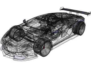 Lamborghini Aventador [Tuned] 3D Model preview