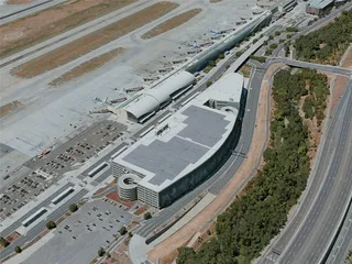 San Jose Airport, CA, USA (2020) 3D Model preview