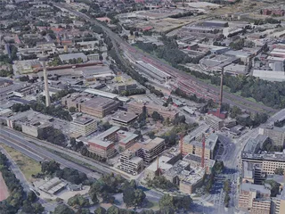 Essen City, Germany (2019) 3D Model preview