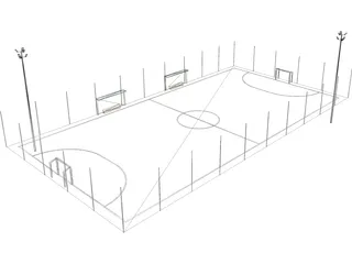 5X5 Football Field 3D Model preview