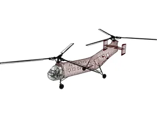 Piasecki H-21 / CH-21B Workhorse 3D Model preview
