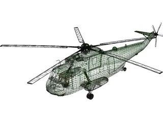 Sikorsky VH-3D Sea King (Presidential) 3D Model preview