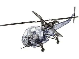 Westland Wasp 3D Model preview