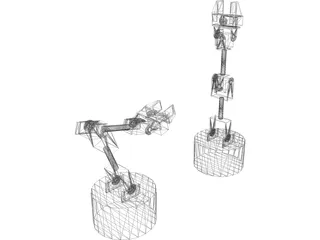 Lynxmotion SES Robot Arm 3D Model preview
