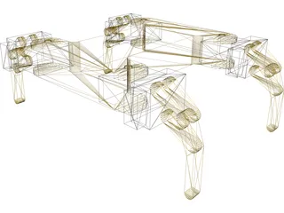 Quadrapod Walking Robot Quad 2 3D Model preview