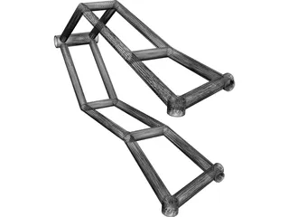 Chassis Motorcycle 3D Model preview