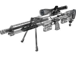 DSR-1 Accuracy International Sniper Rifle (AISR) 3D Model preview
