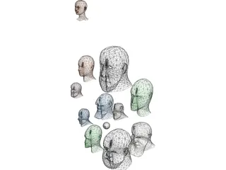 Heads 3D Model preview