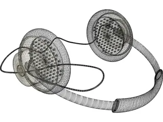 Walkman Stereo Headphones 3D Model preview