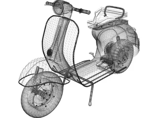 Scooter Vespa 3D Model preview