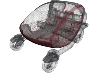 MIT POD Car 3D Model preview