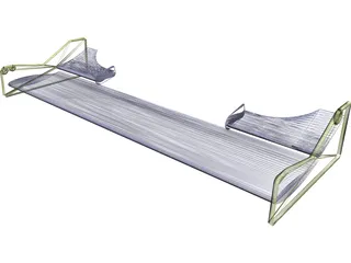 Formula BMW Front Wing Assembly 3D Model preview