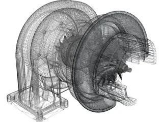 Turbo Compressor 3D Model preview