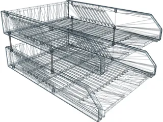 Paper Tray 3D Model preview